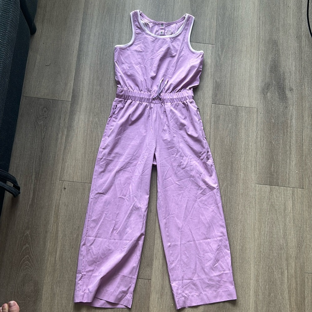 Athleta Purple Bodysuit with Fitted Bodice and Flowy Design